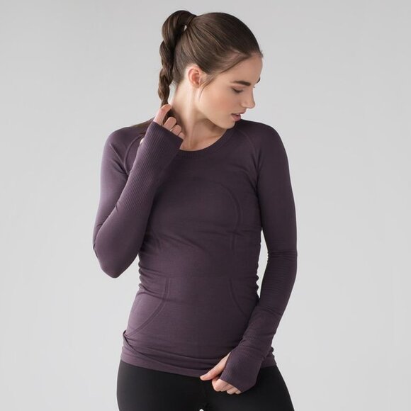 Lululemon Women's Swiftly Tech Long Sleeve Crew - Dark Purple - Picture 1 of 7